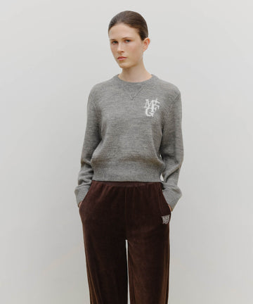 Marithé François Girbaud Marithé François Girbaud Sport W M+FG Logo Crop Pullover Melange Gray
