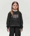 Marithé François Girbaud Kids Doodle Classic Logo Sweatshirt in Brushed Dark Green