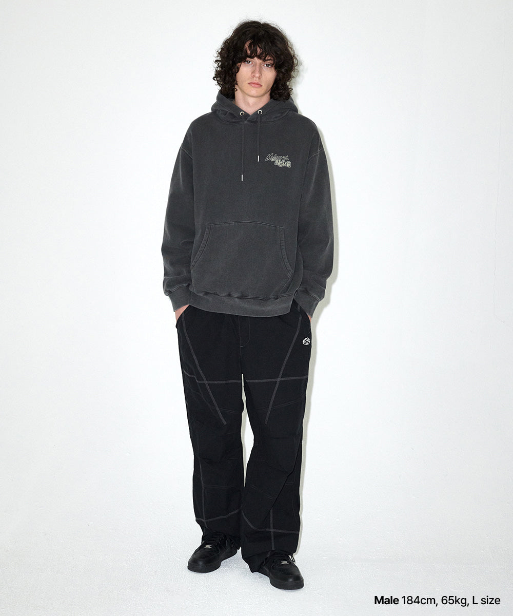 Mahagrid Logo List Pigment Hoodie