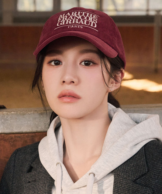 Marithé François Girbaud Corduroy Classic Logo Cap