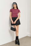 General Idea WOMAN Stripe Crew Neck Half Knit