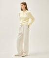 Marithé François Girbaud W Low-Waist Tuck Wide Denim Pants