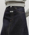 Marithé François Girbaud W A-Line Denim Midi Skirt