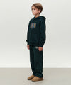 Marithé François Girbaud Kids Classic Logo Straight Sweat Pants (Brushed) Dark Green