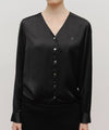 Marithé François Girbaud Women's V-Neck Tie Blouse