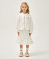 Marithé François Girbaud Kids White Eyelet Lace Zip-Up Jacket