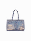 ADLV DENIM TROMPE LOEIL SHOULDER BAG