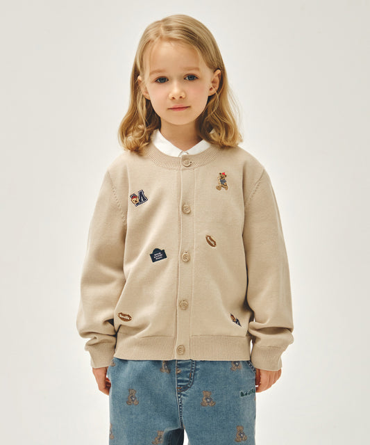 Marithé François Girbaud Kids Doodle Bear Cardigan
