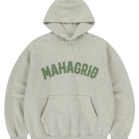 Mahagrid Twill Cut Off Applique Hoodie