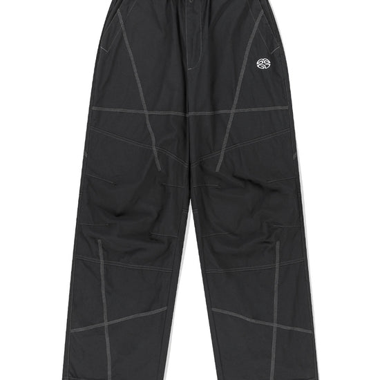 Mahagrid Cover Stitch Parachute Pant [Jet Black]