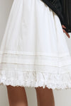 General Idea LUPITA PICK Woman Lace Flare Midi Skirt White