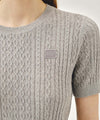 Marithé François Girbaud W CABLE HALF KNIT PULLOVER
