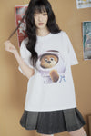 ADLV AC Bear Baby Face Astronaut Short Sleeve T-Shirt