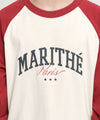 Marithé François Girbaud Kids Color Block Raglan Long Sleeve Red
