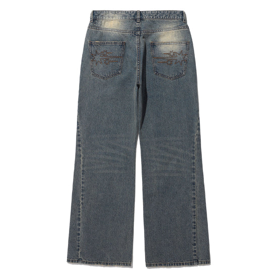 Nice Ghost Club Side Panel Bootscut Denim Pants [Blue]