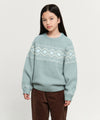 Marithé François Girbaud KIDS NORDIC KNIT PULLOVER MINT