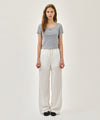 Marithé François Girbaud W FLOWER SLIM CROP TEE