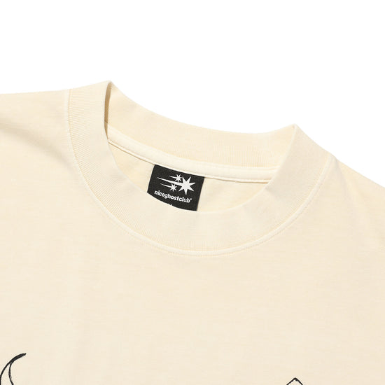 Nice Ghost Club Ghost Angels Head Sketch Pigment Big Big Tee [White]