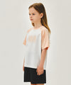 Marithé François Girbaud Kids Classic Logo Raglan Oversized Tee Coral Pink