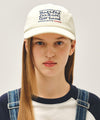 Marithé François Girbaud DRAWING CLASSIC LOGO FLAT BRIM CAP ivory