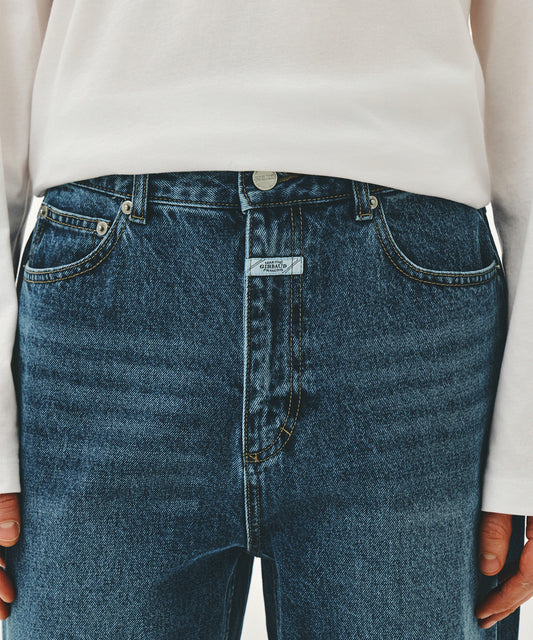 Marithé François Girbaud M Relaxed Fit Boots-Cut Denim Pants Blue