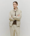Marithé François Girbaud Marithé Sport Nylon Track Zip-Up Jacket Beige