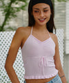 Bitter Cells Regina Pleats Ribbon Top