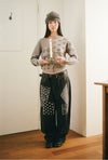 Nice Ghost Club Patchwork Knit Cardigan