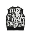 Cavish Funk Record Jacquard Knit Vest