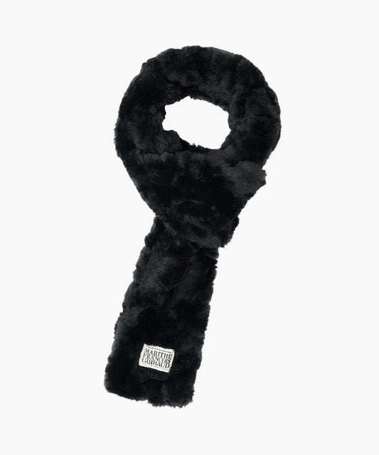 Marithé François Girbaud NU WEEK CLASSIC LOGO FUR MUFFLER black