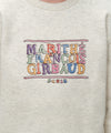 Marithé François Girbaud Kids Doodle Classic Logo Sweatshirt in Brushed Dark Green