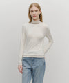Marithé François Girbaud Women's Layered Turtle Neck Long Sleeve Light Brown