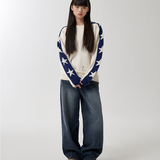 Mahagrid STAR CRASH KNIT CREWNECK
