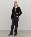 Marithé François Girbaud W Boucle Knit Round Neck Cardigan