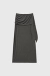 General Idea WOMAN Easy Banding Maxi Skirt [CHARCOAL]