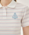 Marithé François Girbaud W STRIPE SLIM CROP COLLAR TEE