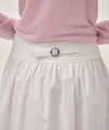 Marithé François Girbaud Women's Cotton Waist Wrinkle Skirt
