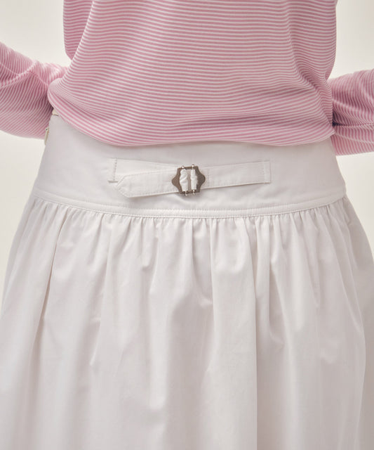 Marithé François Girbaud Women's Cotton Waist Wrinkle Skirt