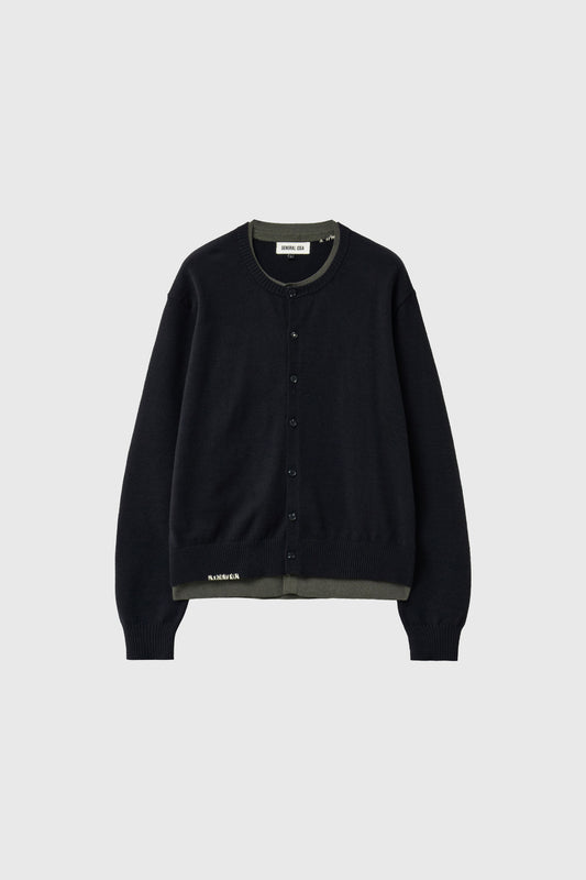 General Idea MAN Hand Stitch Layered Cardigan