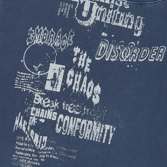 Mahagrid DISORDER PIGMENT SWEATSHIRT [BLUE]