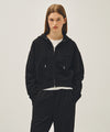 Marithé François Girbaud W CLASSIC LOGO CROP HOODIE ZIPUP