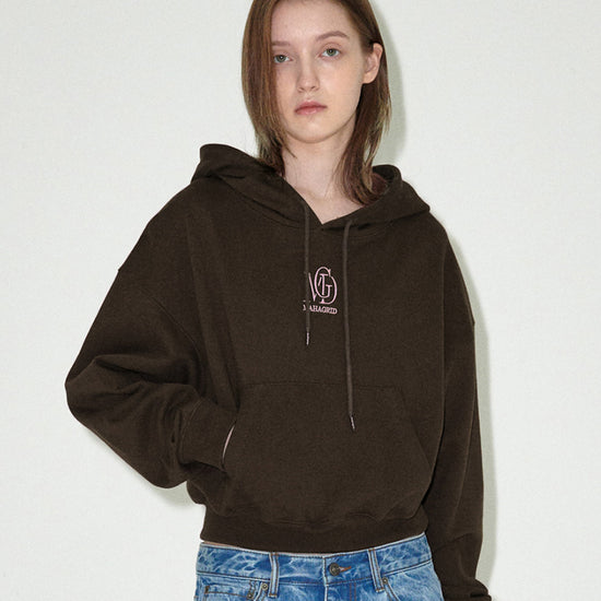 Mahagrid MGD SERIF LOGO CROP HOODIE