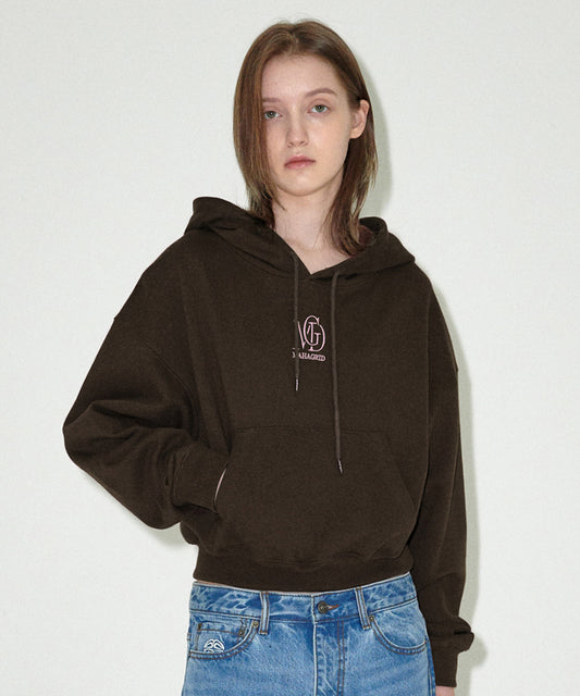 Mahagrid MGD SERIF LOGO CROP HOODIE