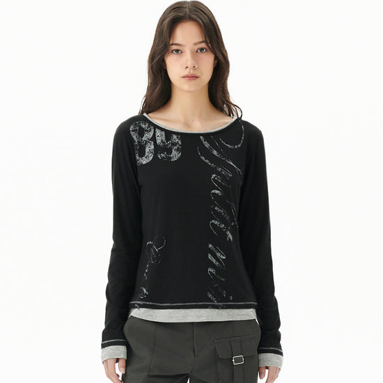 Mahagrid TRUTH LAYERED LONG SLEEVE TEE