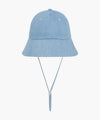 Marithé François Girbaud Kids Bear Embroidery Round Bucket Hat Light Blue