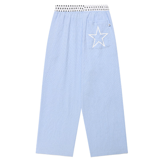 Cavish Women's Check Lounge Pants in Blue
