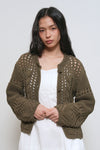 General Idea WOMAN Cable Crochet Cardigan