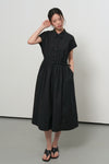 General Idea WOMAN Dolman Sleeve Belted Long Dress