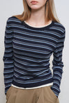 General Idea WOMAN Stripe Layered Pullover
