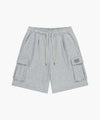 Marithé François Girbaud CLASSIC LOGO CARGO SWEAT SHORTS heather gray